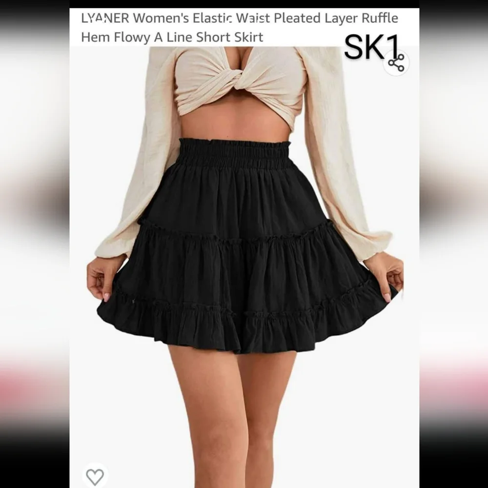 Lyaner A Line Mini Skirt Large SK1